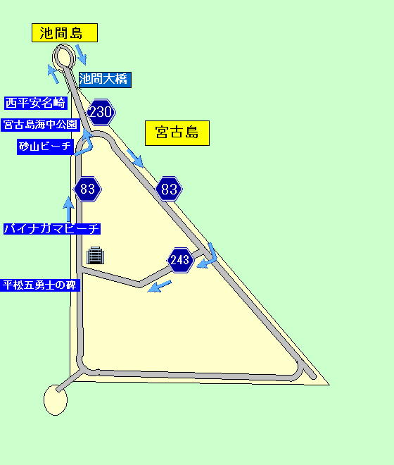 宮古・池間の地図