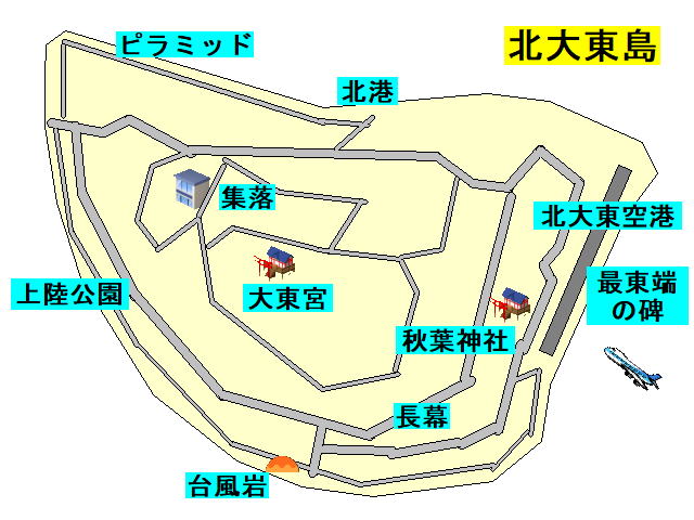 北大東の地図