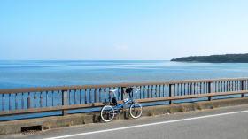 ミニ海中道路の上