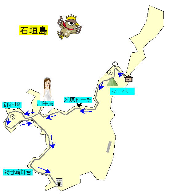 石垣島の地図