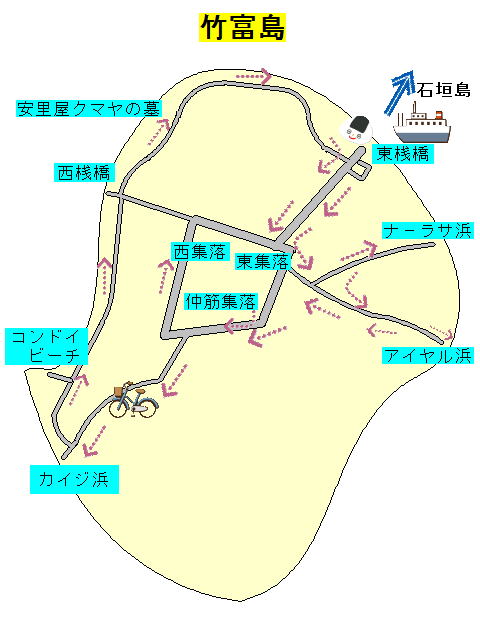 竹富島の地図